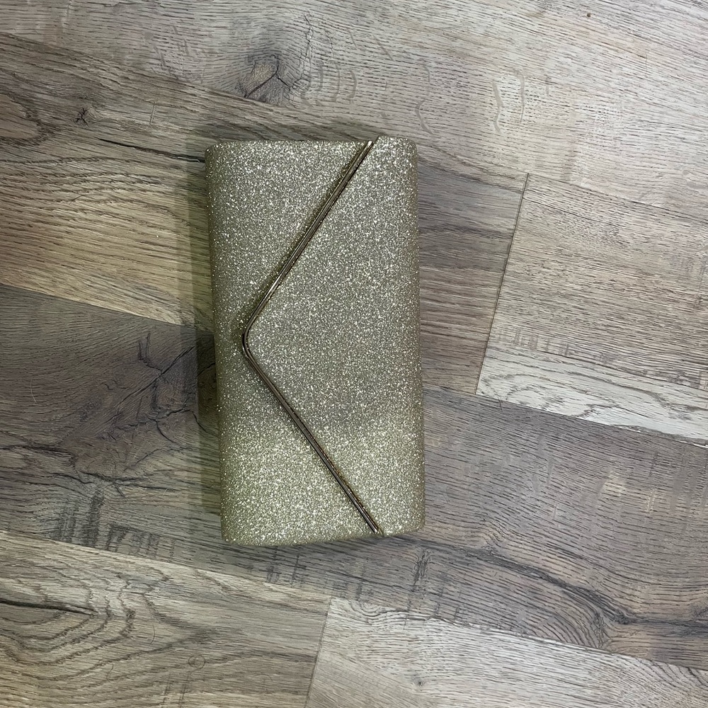 Gold Glitter Clutch